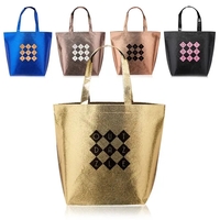 Non-woven polypropylene tote bag with metallic finish.... from ASI 39552 BEL...
