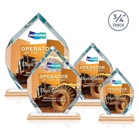 The Royal Diamond is a symmetrical six-sided Starfire award with...