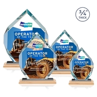 The Royal Diamond is a symmetrical six-sided Starfire award with...