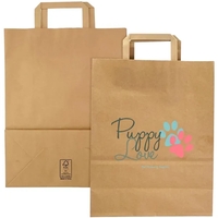 10" x 13" x 5" large Kraft FSC paper bag with... from ASI 39552 BEL Promo