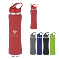 25 oz. stainless steel bottle with a screw-on, spill-resistant, sip-top...