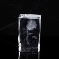 3D Laser Cube Crystal Paperweight