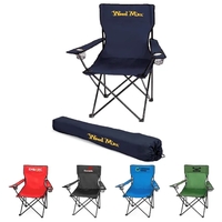 Portable Folding Chair w/ Cup Holders&Carry Bag,Holds 300lbs
