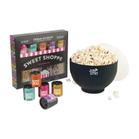 Popcorn gift set with kernels, popper and 5 flavors of seasoning.... from ASI...