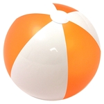24" Deflated Inflatable Opaque Orange and White Beach Ball