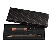 Vector Rose Gold Pen with Flashlight (Criss-Cross)