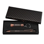 Vector Rose Gold Pen with Flashlight (Criss-Cross)