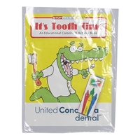Dental themed coloring book with 4 pack of crayons and poly... from ASI 98360...
