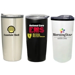 20 oz Double wall tumbler w/ steel exterior plastic interior