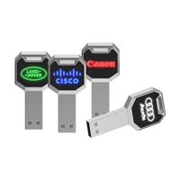 Flash drive with custom light up logo. Silver case with matching... from ASI...