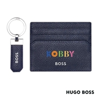 Hugo Boss® Classic Grained Key Ring & Card Holder Set