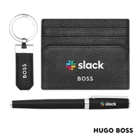 Hugo Boss® Rollerball Pen, Key Ring & Card Holder Set