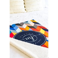 Soft and warm 30" x 40" sublimated Sherpa blanket, 100% polyester.... from...
