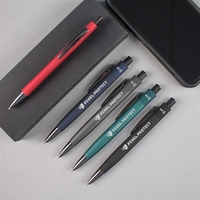 An executive metal ballpoint pen featuring quick-scan wireless data transfer...