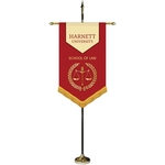 30" x 48" Premium Gonfalon 8' Kit / V-Cut / Fringe