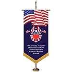 36" x 72" Premium Gonfalon 8' Kit / V-Cut / Fringe