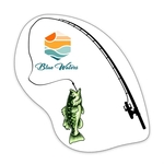 Fish and Fishing Pole Shaped NoteKeeper™ Magnet 20 mil