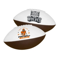 14" premium full size synthetic leather signature football with white...
