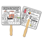 Fire Safety Coloring Hand Fans