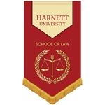 30" x 48" Premium Gonfalon V-cut with Fringe