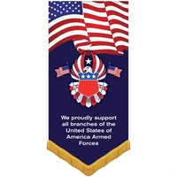 Premium Gonfalon V-cut Banner with Fringe