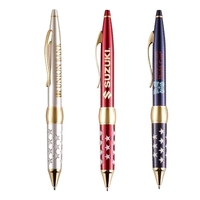 Twist action ballpoint pen with rubber star grip.... from ASI 31517 Admart...
