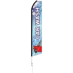 12' Digitally Printed Swooper Banner w/ 15' Pole