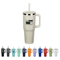 Summit 40 oz Insulated Stainless Steel Travel Mug with Press-In Straw... from...
