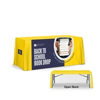 Wrinkle-Free 6' Table Throw, 3-Sided/Open Back