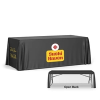 Premium 8' Table Cover Throw, Open Back