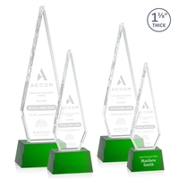 This Optical Crystal Springfield Award on base features an elongated, tall......