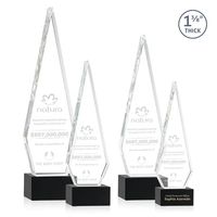 This Optical Crystal Springfield Award on base features an elongated, tall......