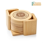 Yorkshire Bamboo Coasters Set - Round