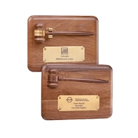 9" x 12" plaque includes a 2 1/2" x 7" brass... from ASI 56020 The Gavel...