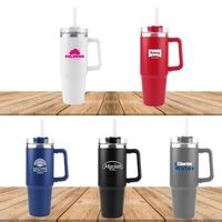 High-quality 30oz SS Double Wall Vacuum Mug & Straw Lid with... from ASI...
