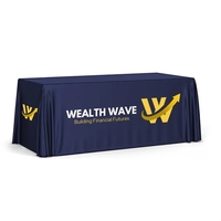 Liquid Repellent 8' Table Throw, 42"H - Front Panel Print