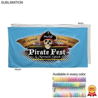 Promo Sublimated Microfiber Terry Beach Towel 30x60