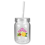 24 oz. Plastic Mason Jar, Full Color Digital