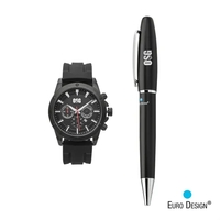 The Euro Design® Bernau Watch/Pen Set combines functionality and modern...