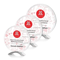 Beautiful Bevelled Jade Circle Essex Award with VividPrint™... from ASI 84592...
