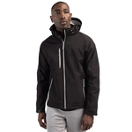 Clique Serac Stretch Softshell Hooded Full Zip Mens Jacket