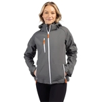 Clique Serac Stretch Softshell Hooded Full Zip Womens Jacket