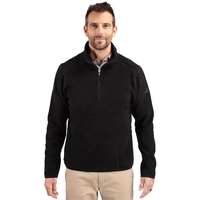 Men's sweatshirt with a quarter-zip, brushed fleece interior, zipper, and...