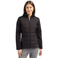 Women's jacket with a full-zip, hood, and wind and water resistance.... from...