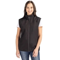 Women's vest with a full-zip, wind and water resistance, hood, and... from...