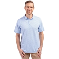 Men's polo with UPF 25+ protection, moisture-wicking performance, self-fabric...