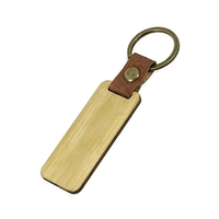 Wooden Rounded Rectangle Keychain