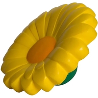 3.5" x 3.5" yellow daisy stress reliever made of polyurethane foam.... from...