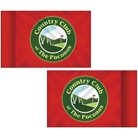 Outdoor double sided 6" x 8" mini knit polyester golf flag... from ASI 80228...