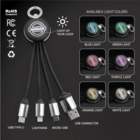 3-in-1 charging cable that lights up and works with most USB-enabled... from...